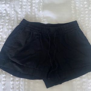 Black drawstring shorts